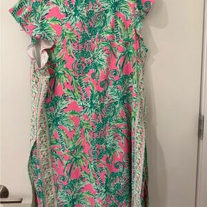 Lilly Pulitzer Pink and Green Tropical Dress NWOT. From smoke free home .